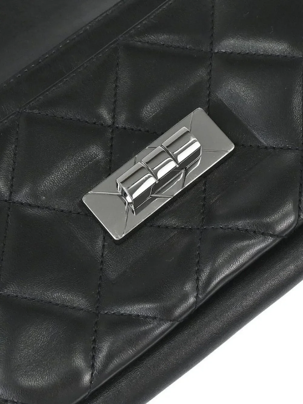 Chanel Black Lambskin Mademoiselle Lock Shoulder Bag 167396